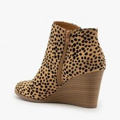 Soda Shoes Posh V-Cut Bootie Wedges FINAL SALE
