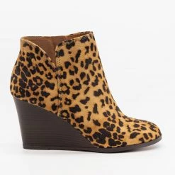 Soda Shoes Posh V-Cut Bootie Wedges FINAL SALE