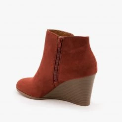 Soda Shoes Posh V-Cut Bootie Wedges FINAL SALE