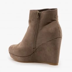Bamboo Shoes Newest Arrivals Posh Wedge Booties FINAL SALE
