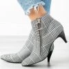 Mark & Maddux Posh Zippered Kitten Heel Booties