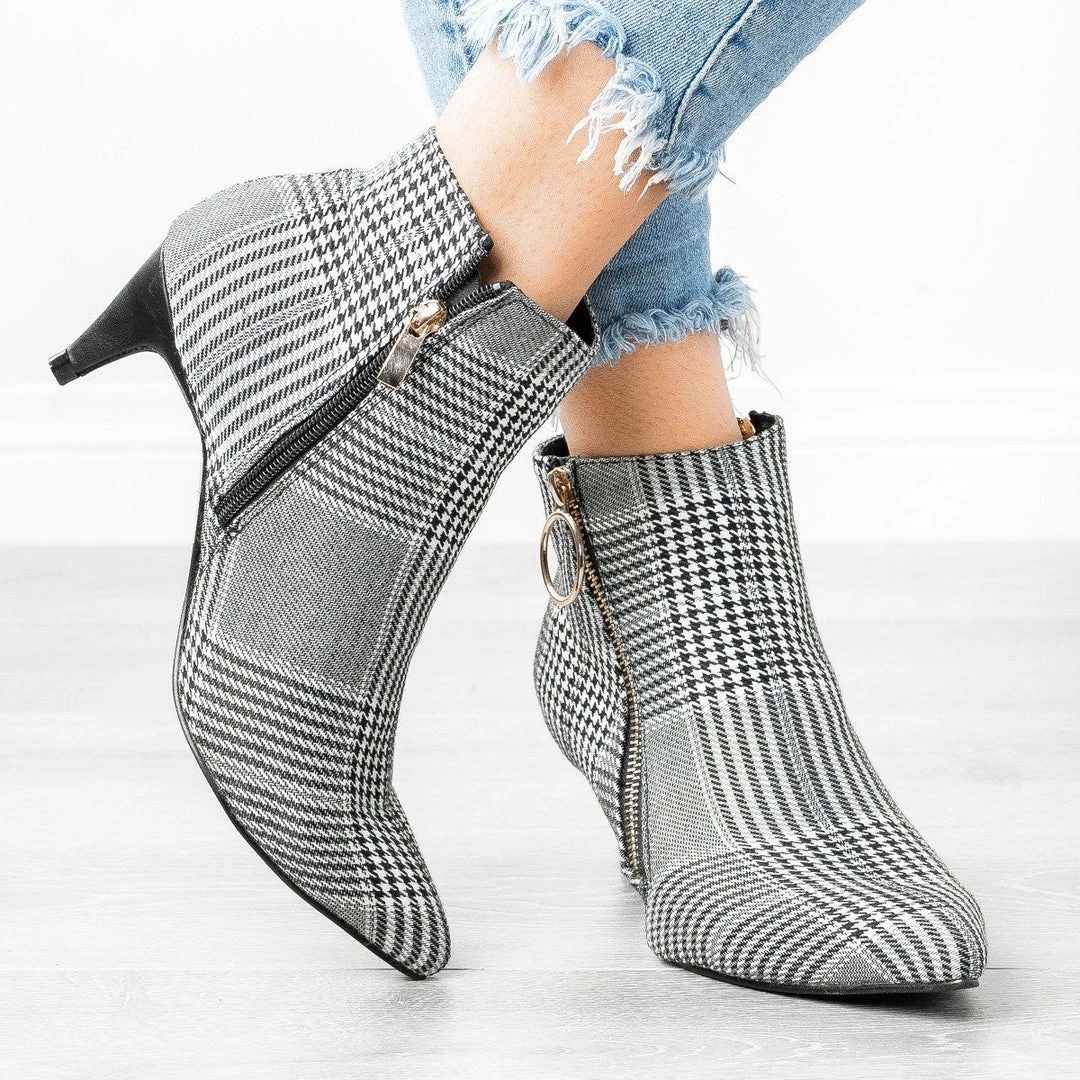 Mark & Maddux Posh Zippered Kitten Heel Booties 2 Mark & Maddux Posh Zippered Kitten Heel Booties