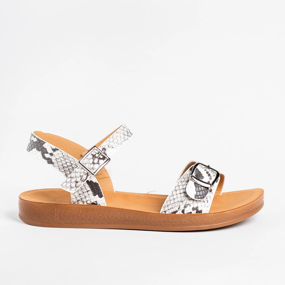Forever Printed Buckled Fashion Sandals 1 Forever Printed Buckled Fashion Sandals