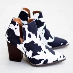 Mata Printed Side Slit Bootie