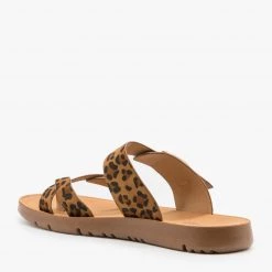 Forever Newest Arrivals Printed Trendy Toe Hold Sandals