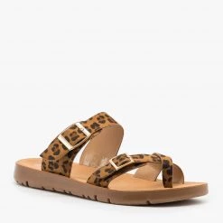 Forever Newest Arrivals Printed Trendy Toe Hold Sandals