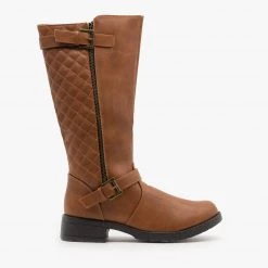 Forever Newest Arrivals Quilted Back Riding Boots