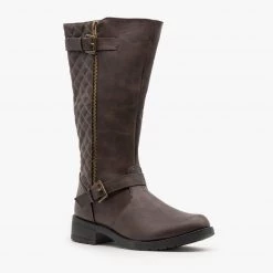 Forever Newest Arrivals Quilted Back Riding Boots
