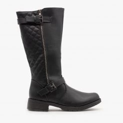 Forever Newest Arrivals Quilted Back Riding Boots
