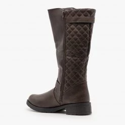 Forever Newest Arrivals Quilted Back Riding Boots