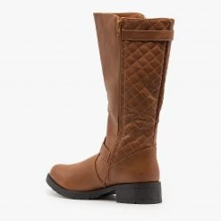 Forever Newest Arrivals Quilted Back Riding Boots