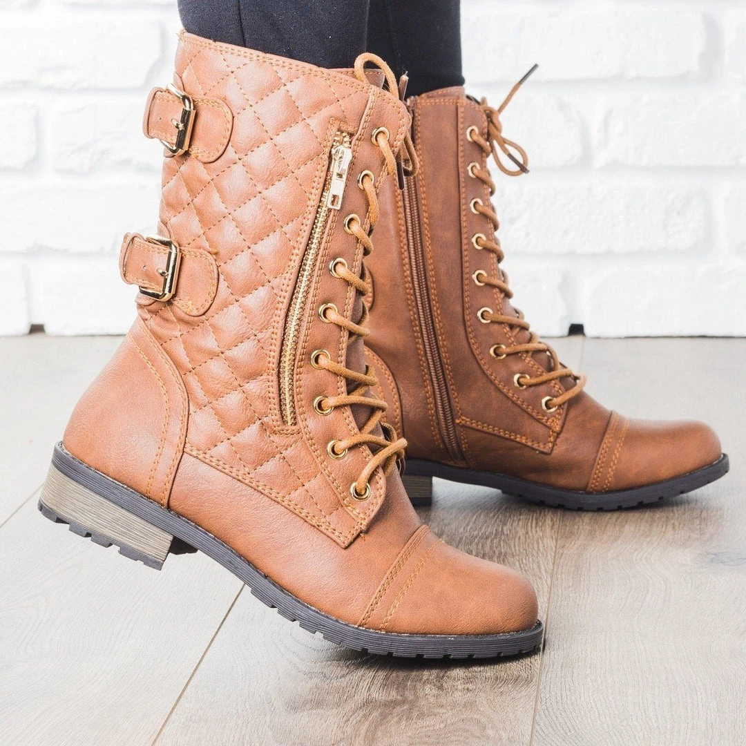 Forever Quilted Double Buckle Combat Boots Newest Arrivals 7 Forever Quilted Double Buckle Combat Boots Newest Arrivals