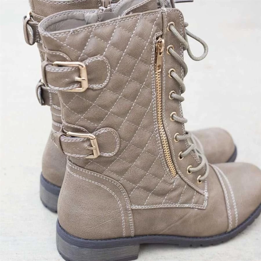 Forever Quilted Double Buckle Combat Boots Newest Arrivals 6 Forever Quilted Double Buckle Combat Boots Newest Arrivals