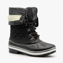 Forever Quilted Double Cuff Winter Boots Newest Arrivals