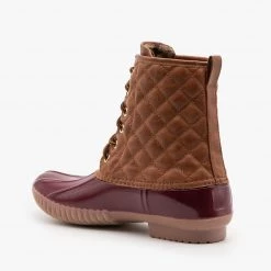 Unilady Newest Arrivals Quilted Faux Leather Duck Boots FINAL SALE