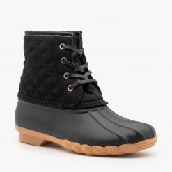 Top Moda Newest Arrivals Quilted Felt Duck Boots