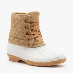Top Moda Newest Arrivals Quilted Felt Duck Boots