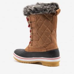 Wild Diva Shoes Quilted Furry Top Duck Boots Newest Arrivals