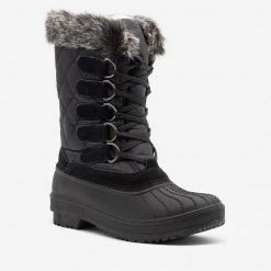 Wild Diva Shoes Quilted Furry Top Duck Boots Newest Arrivals