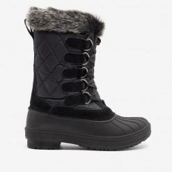 Wild Diva Shoes Quilted Furry Top Duck Boots Newest Arrivals