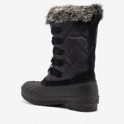 Wild Diva Shoes Quilted Furry Top Duck Boots Newest Arrivals