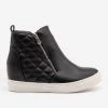 La Sheelah Shoes Quilted Inner Wedge Sneakers