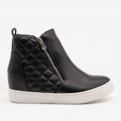 La Sheelah Shoes Quilted Inner Wedge Sneakers