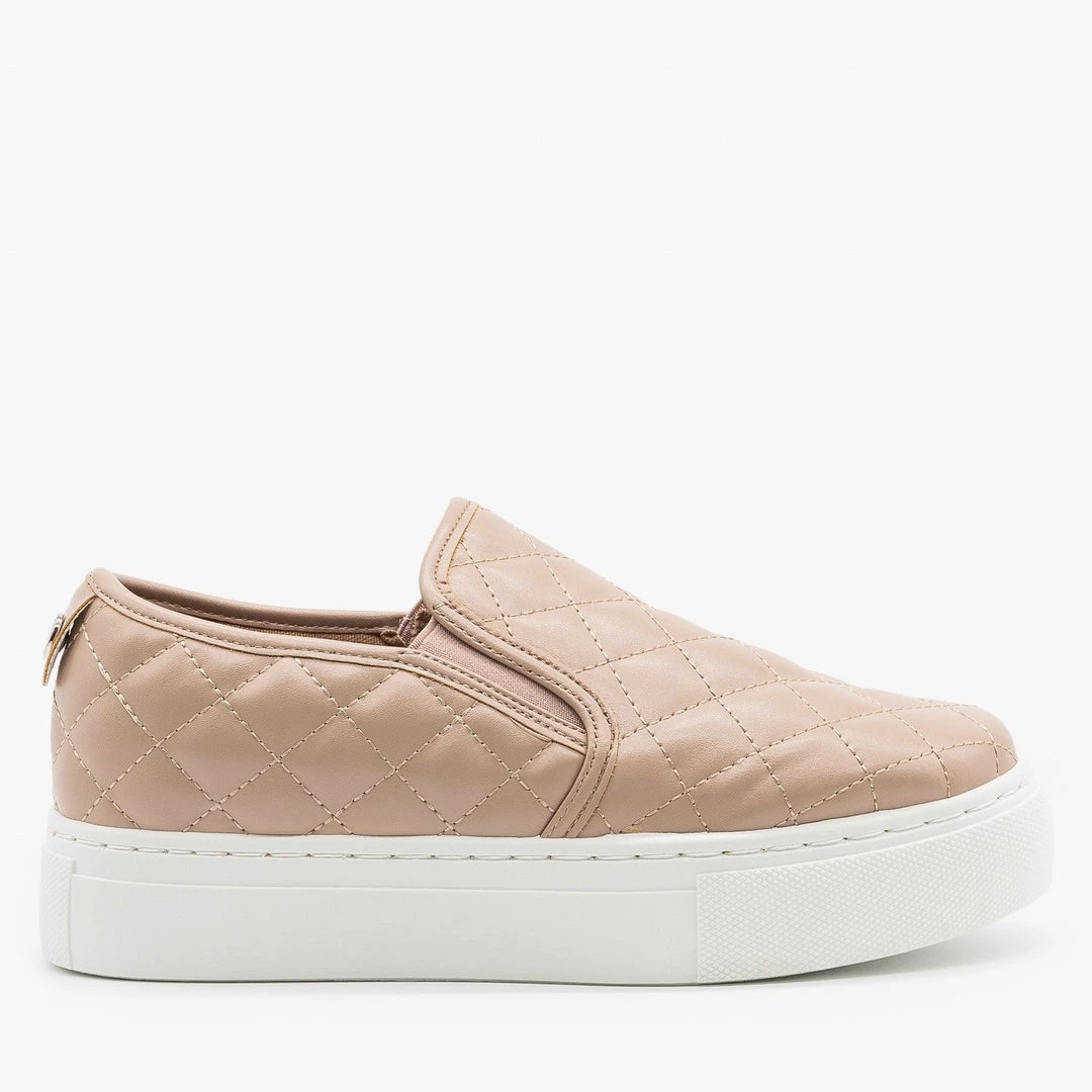 Anna Shoes Quilted Platform Slip On Sneakers 2 Anna Shoes Quilted Platform Slip On Sneakers