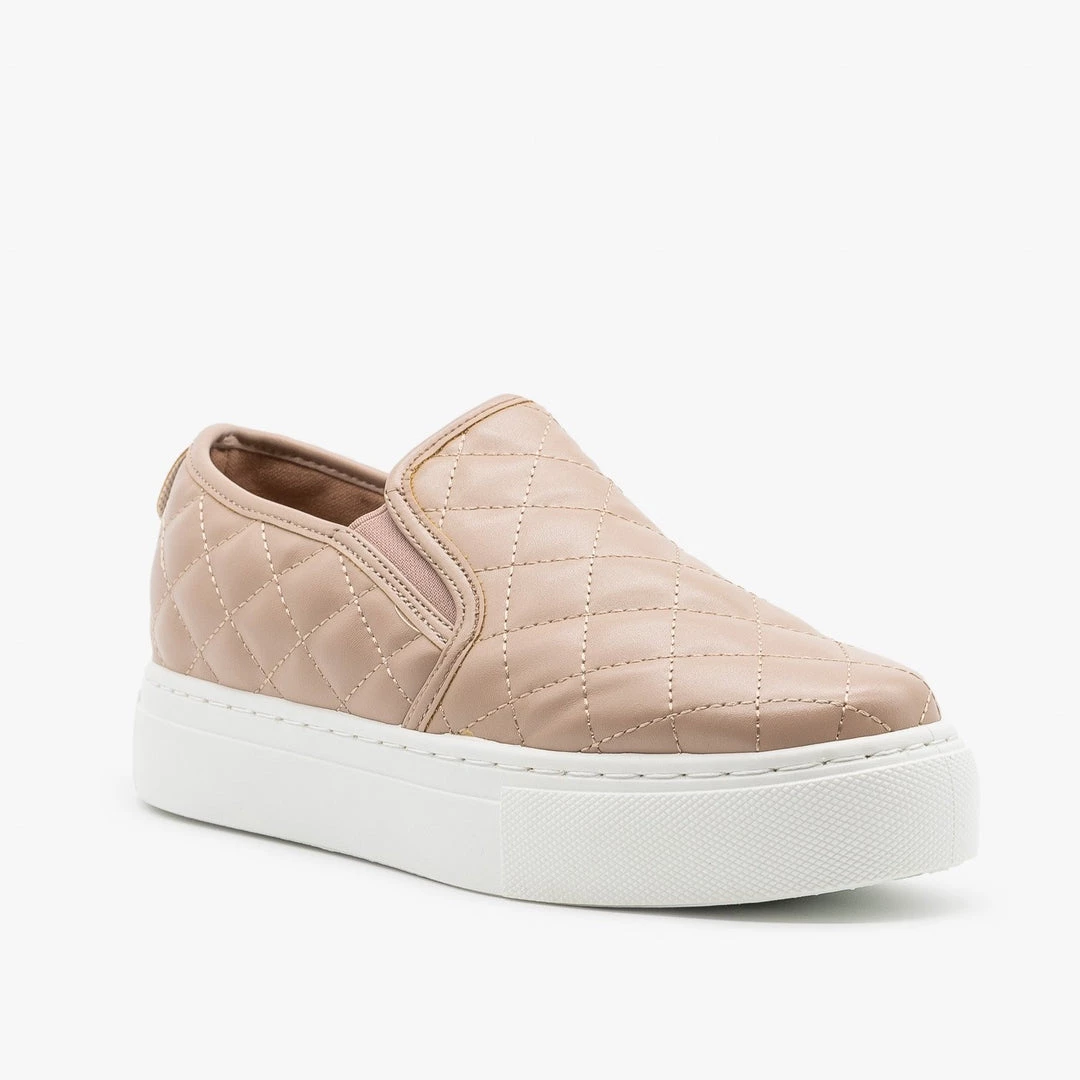 Anna Shoes Quilted Platform Slip On Sneakers 1 Anna Shoes Quilted Platform Slip On Sneakers