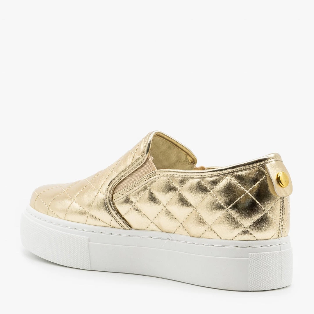 Anna Shoes Quilted Platform Slip On Sneakers 6 Anna Shoes Quilted Platform Slip On Sneakers