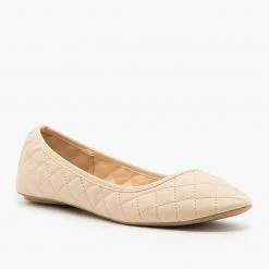 Qupid Shoes Newest Arrivals Quilted Pointed Toe Ballet Flats
