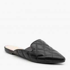 Bamboo Shoes Quilted Pointed Toe Mules Newest Arrivals