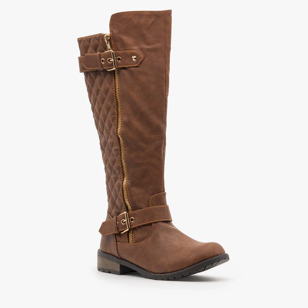 Forever Newest Arrivals Quilted Riding Boots FINAL SALE 2 Forever Newest Arrivals Quilted Riding Boots FINAL SALE