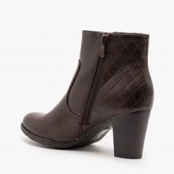 Via Pinky Quilted Stacked Heel Booties FINAL SALE Newest Arrivals