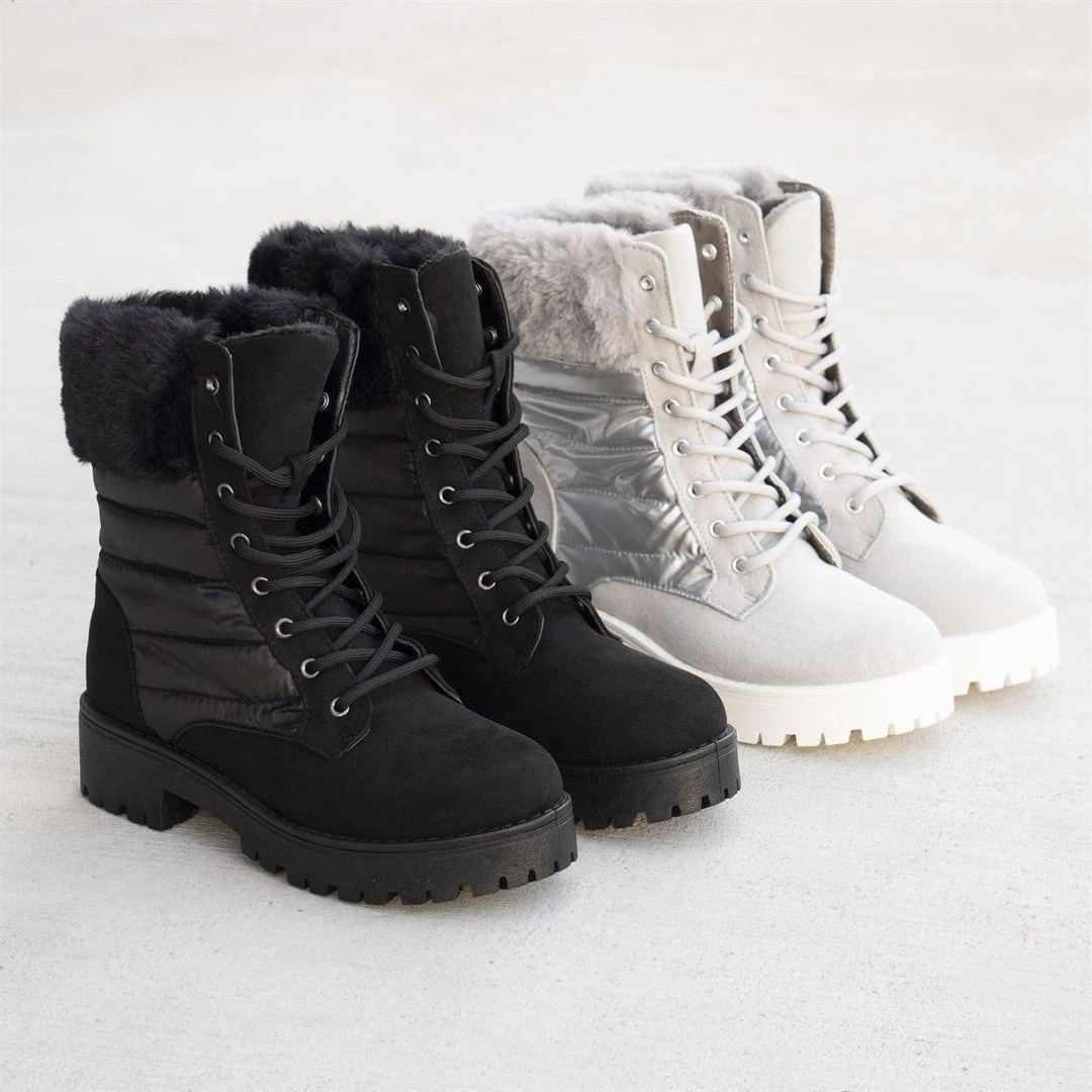 Bamboo Newest Arrivals Quilted Trim Lug Boots 2 Bamboo Newest Arrivals Quilted Trim Lug Boots