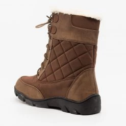 Chase & Chloe Qulited Lace-Up Snow Boots Newest Arrivals