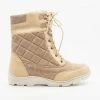 Chase & Chloe Qulited Lace-Up Snow Boots Newest Arrivals