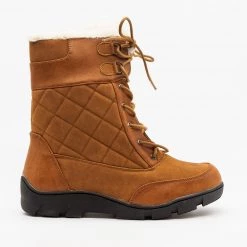 Chase & Chloe Qulited Lace-Up Snow Boots Newest Arrivals