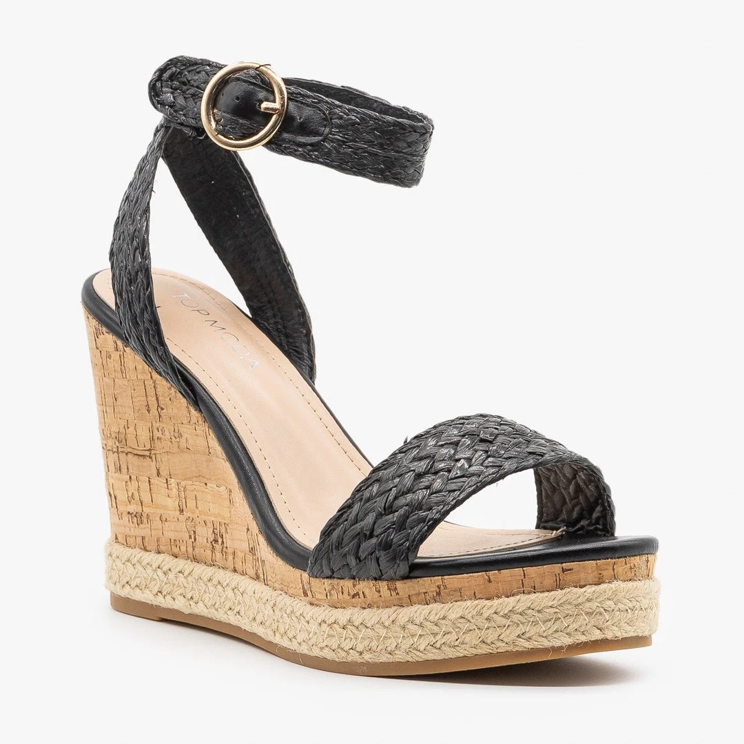 Top Moda Raffia Cork Wedge Sandals 5 Top Moda Raffia Cork Wedge Sandals