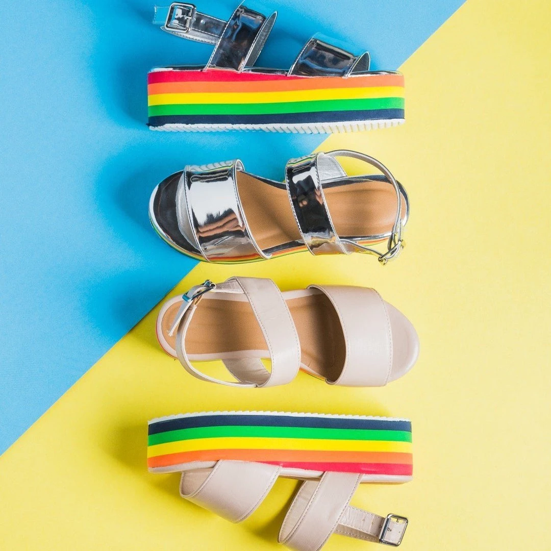Qupid Shoes Newest Arrivals Rainbow Platform Sandals 5 Qupid Shoes Newest Arrivals Rainbow Platform Sandals