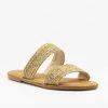 Sunny Feet Rattan Double Strap Slip-On Sandals