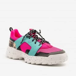 La Sheelah Shoes Retro Fuchsia Chunky Sneakers