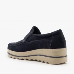 Refresh Newest Arrivals Retro Slip-On Wedge Sneakers FINAL SALE