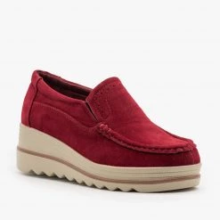 Refresh Newest Arrivals Retro Slip-On Wedge Sneakers FINAL SALE