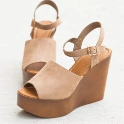 Refresh Retro Wooden Platform Wedges 19 Refresh Retro Wooden Platform Wedges