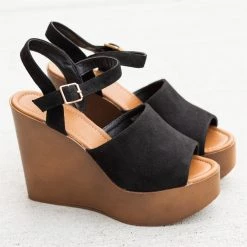 Refresh Retro Wooden Platform Wedges 16 Refresh Retro Wooden Platform Wedges