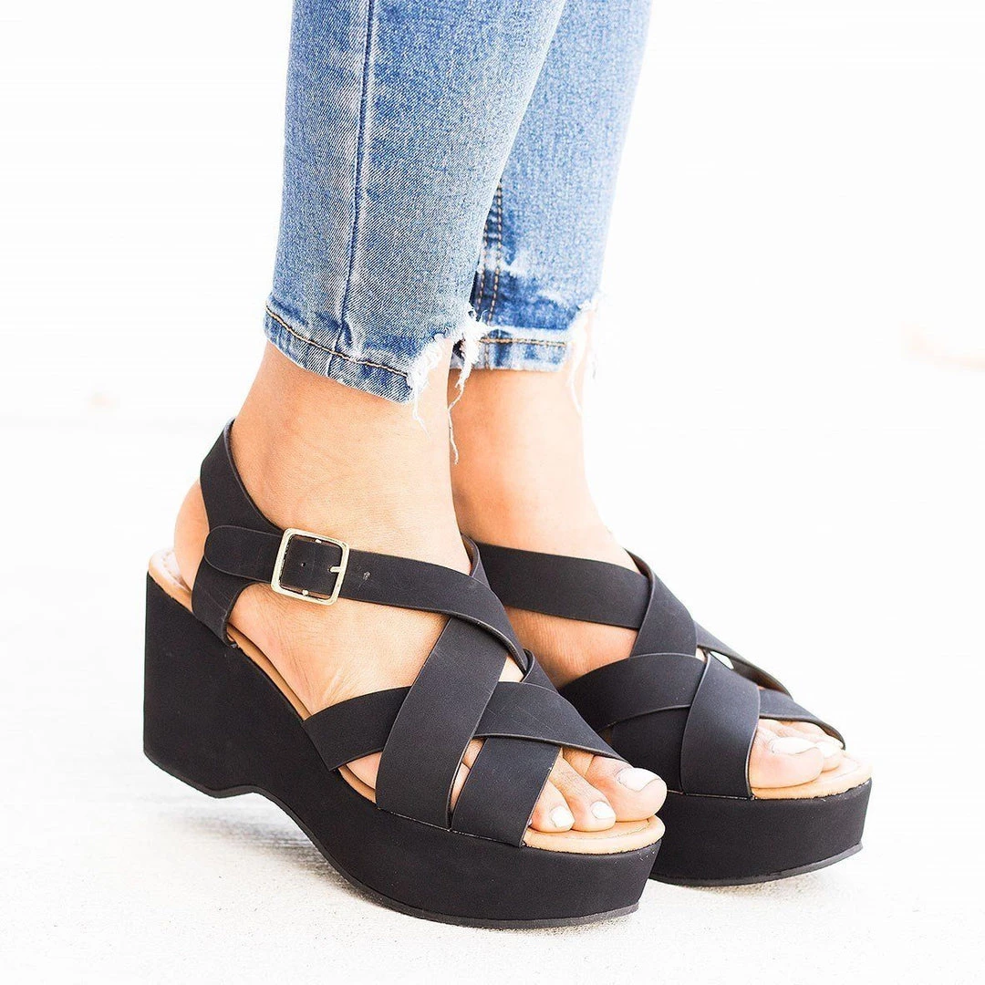 Qupid Shoes Newest Arrivals Retro Woven Strap Platform Wedges 5 Qupid Shoes Newest Arrivals Retro Woven Strap Platform Wedges