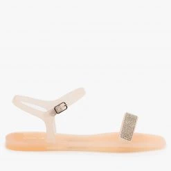 Qupid Shoes Rhinestone Bedazzled Jelly Sandals