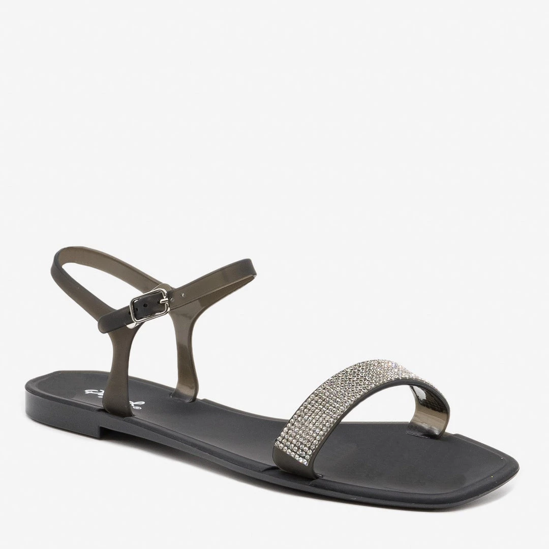 Qupid Shoes Rhinestone Bedazzled Jelly Sandals 5 Qupid Shoes Rhinestone Bedazzled Jelly Sandals