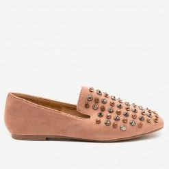 Bella Marie Rhinestone Bedazzled Loafers Newest Arrivals